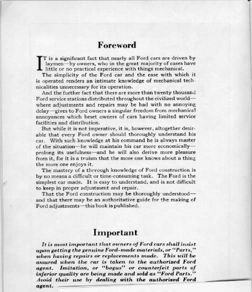 1925 Ford Owners Manual Page 15